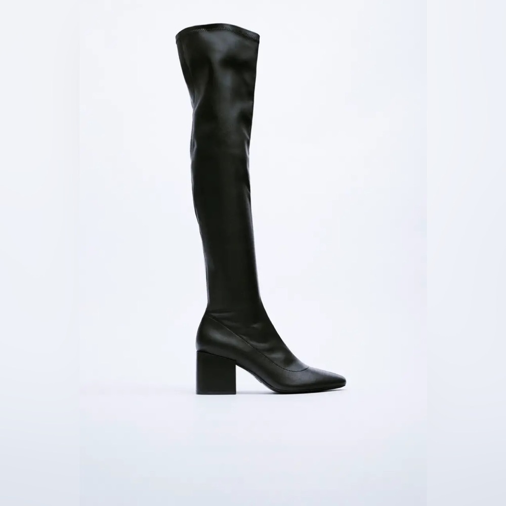 Zara Black Over the Knee Boots